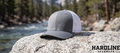 Hardline Headwear Classic 6-Panel Trucker Hat in Charcoal/White