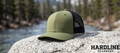 Hardline Headwear Classic 6-Panel Trucker Hat in Loden/Black